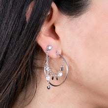 Carica l'immagine nel visualizzatore di Gallery, Orecchini Paillettes cerchio con filo Paillettes Dorati o Bianchi