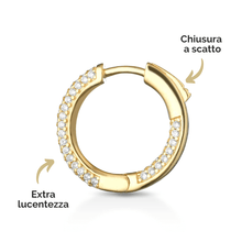 Carica l'immagine nel visualizzatore di Gallery, Orecchini Soulshine Argento 925 e Zirconi Dorato Personalizzabile