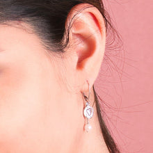 Carica l'immagine nel visualizzatore di Gallery, Orecchini Oceano con cuore e perla Swarovski