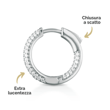 Carica l'immagine nel visualizzatore di Gallery, Orecchini Soulshine in Argento 925 e Zirconi a cerchio