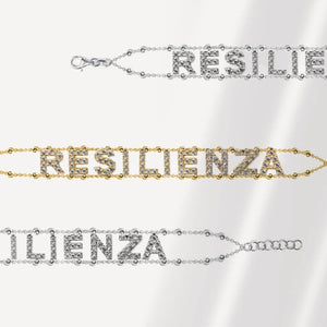 Bracciale Soulshine Donna Personalizzato Resilienza Catena Morbida in Argento 925 e Zirconi