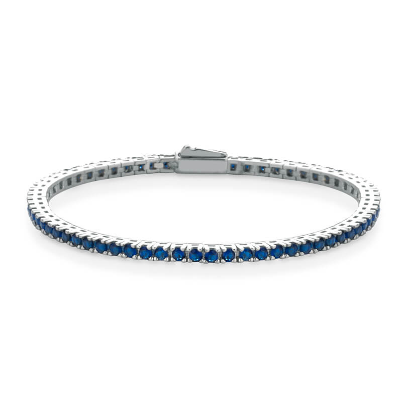 Bracciale Tennis FANCIME In Argento Sterling 925 Con Zirconi Pietre Portafortuna - 18 Cm, Regalo Per Donna, Mamma, Moglie - Confezione Regalo