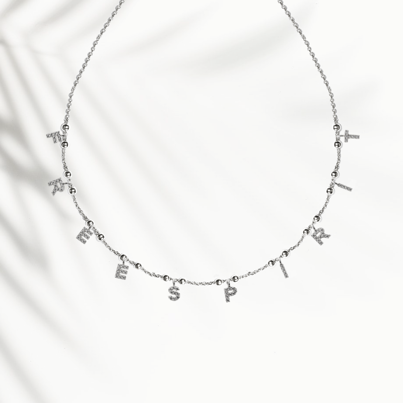 Collana Soulshine "FREE SPIRIT" in Argento 925 e Zirconi Dorata e Bianca